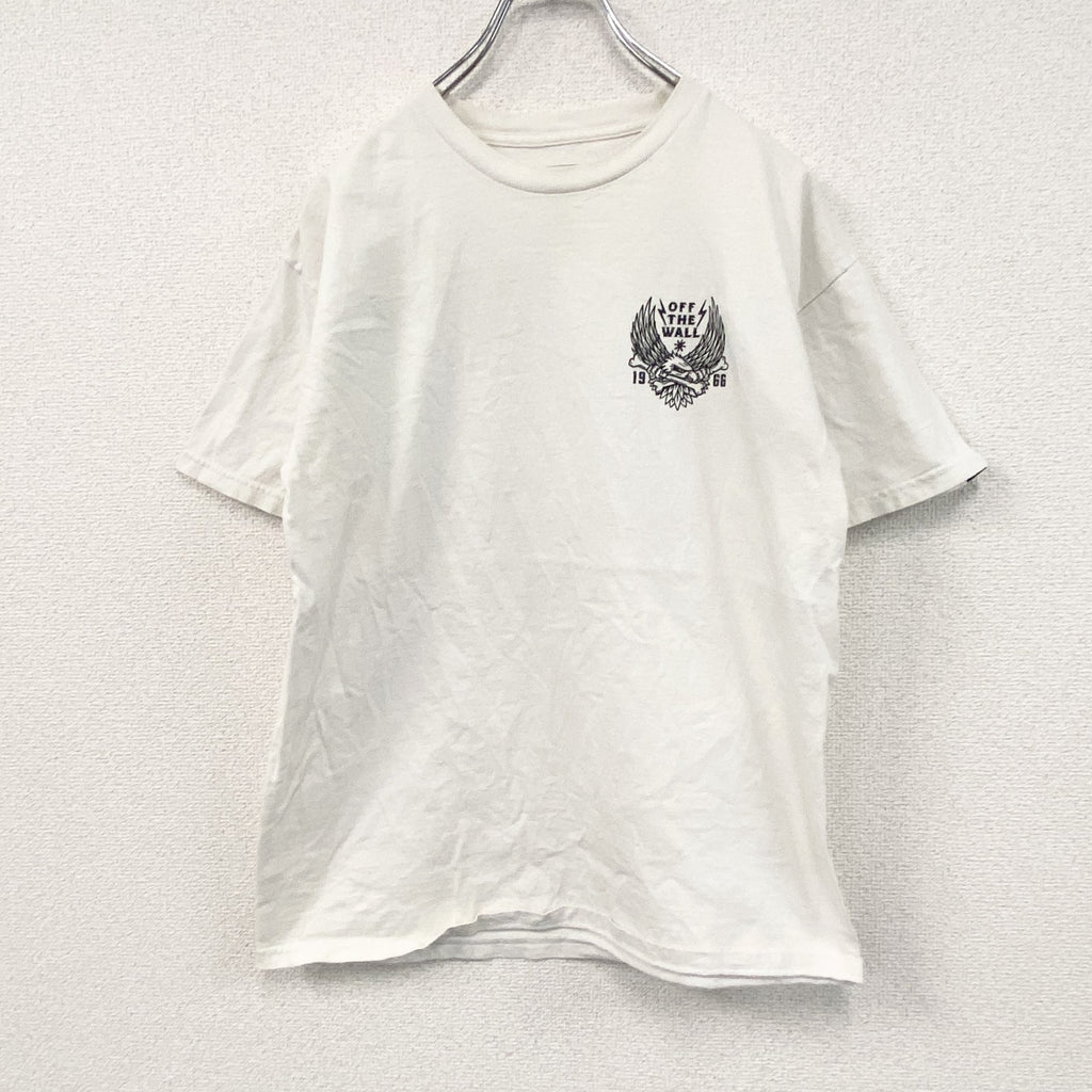 VANS　バンズ　半袖プリントTシャツ　白　ホワイト　Mサイズ