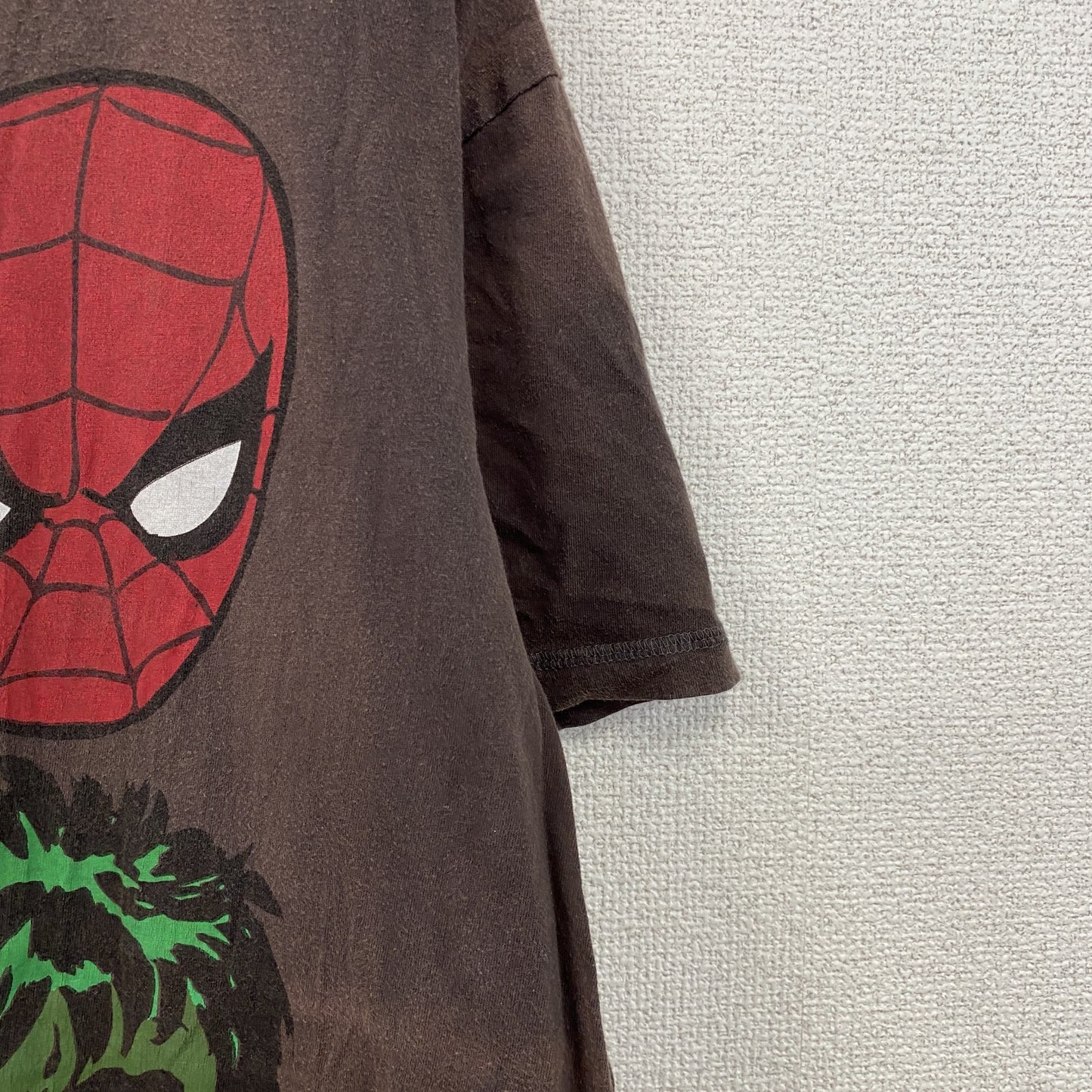 MARVEL COMICS　マーベルコミックス　半袖プリントTシャツ　キャラクターT　茶色　ブラウン　XLサイズ