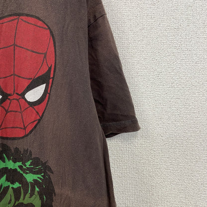 MARVEL COMICS　マーベルコミックス　半袖プリントTシャツ　キャラクターT　茶色　ブラウン　XLサイズ