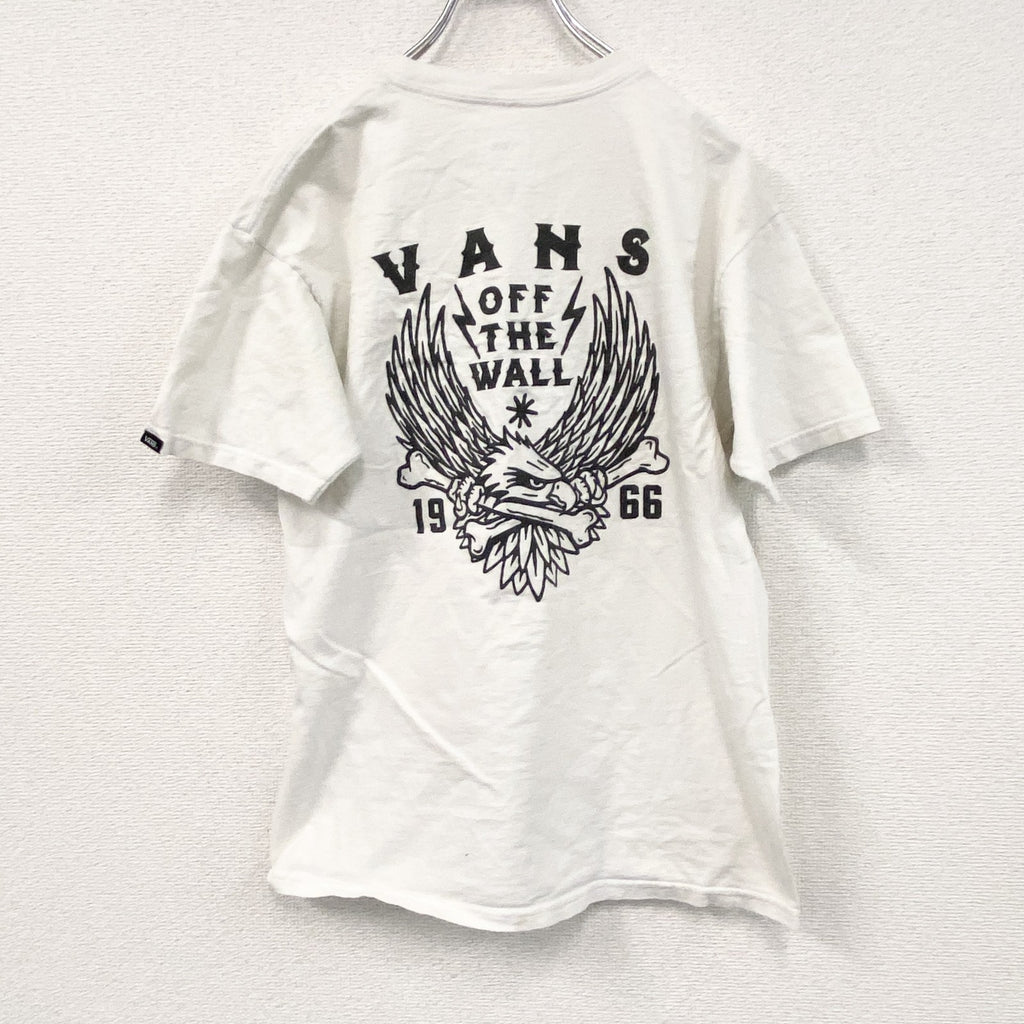 VANS　バンズ　半袖プリントTシャツ　白　ホワイト　Mサイズ