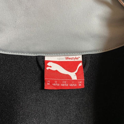 古着 used　puma プーマ　長袖ジャージ　トラックジャケット　黒　ブラック　シンプル　秋冬服　Mサイズ