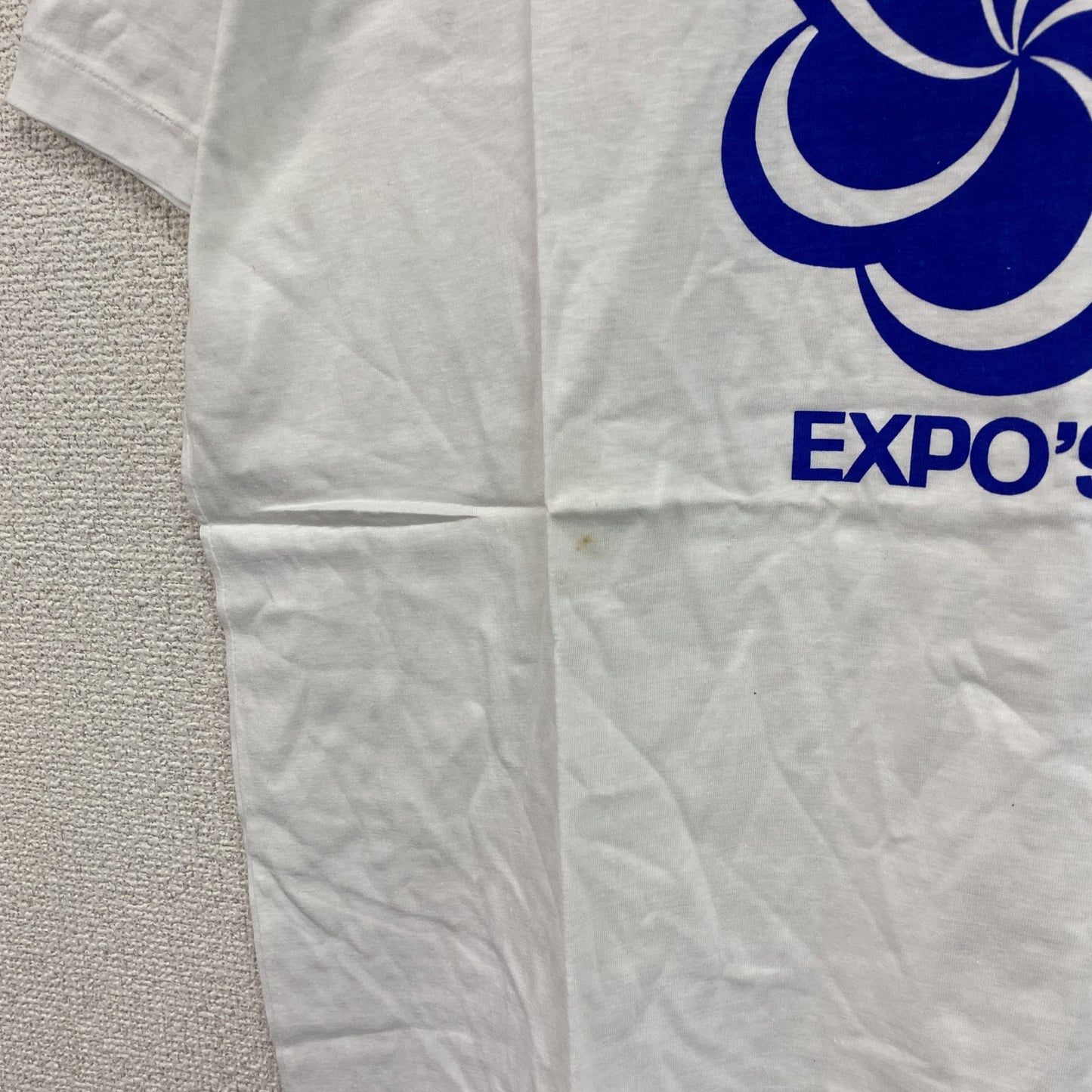 EXPO'90　国際花と緑の博覧会　半袖プリントTシャツ　シングルステッチ　白　ホワイト　Lサイズ