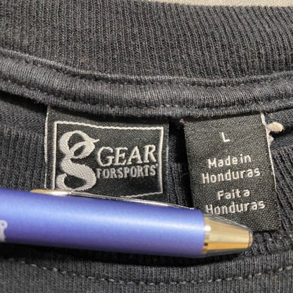 古着 used　GEAR FORSPORTS　半袖プリントカレッジＴシャツ　黒　ブラック　メキシコ大学　アメフト　Lサイズ