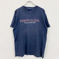 FCB　FCバルセロナ　2003-2004　半袖プリントTシャツ　紺　ネイビー　Lサイズ