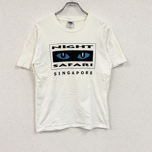SINGAPORE NIGHT SAFARI　シンガポール ナイトサファリ　半袖プリントTシャツ　サファリパーク　ホワイト　Mサイズ