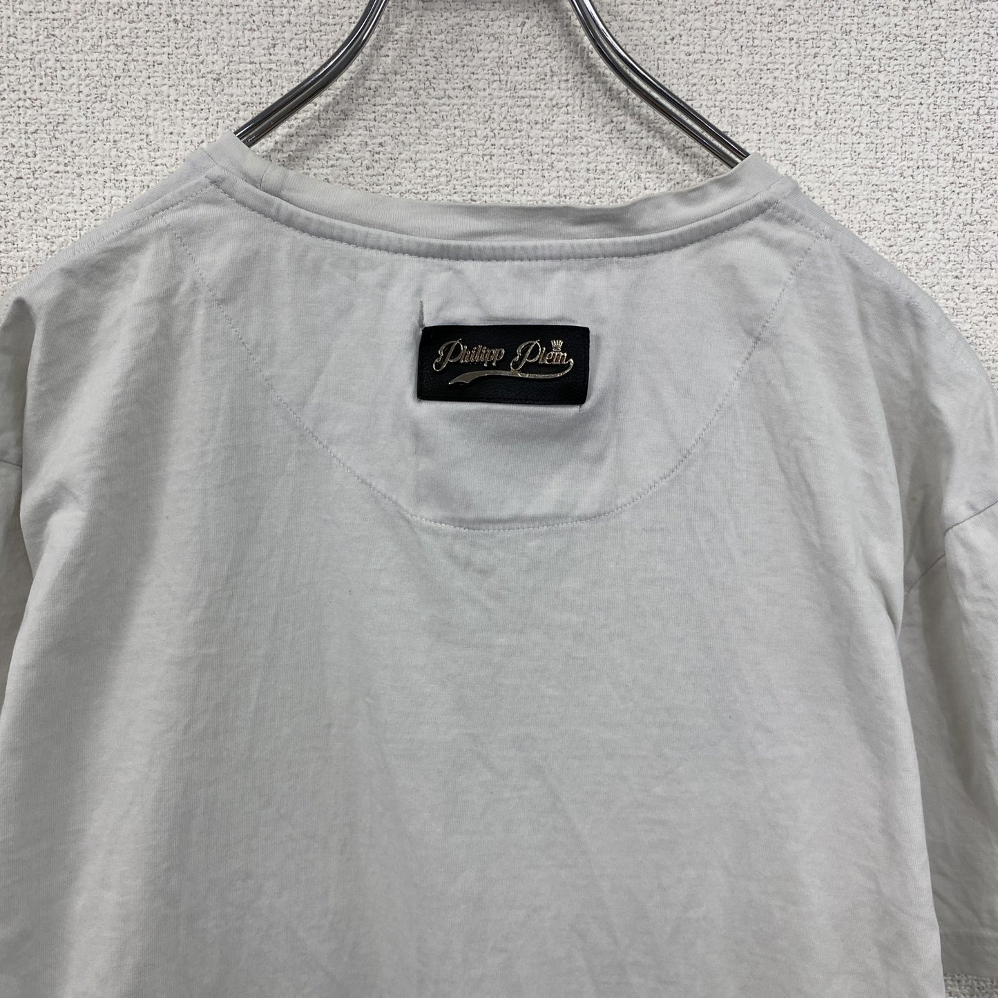 Philipp Plein　フィリッププレイン　半袖プリントTシャツ　骸骨　スカル　白　ホワイト　2XLサイズ