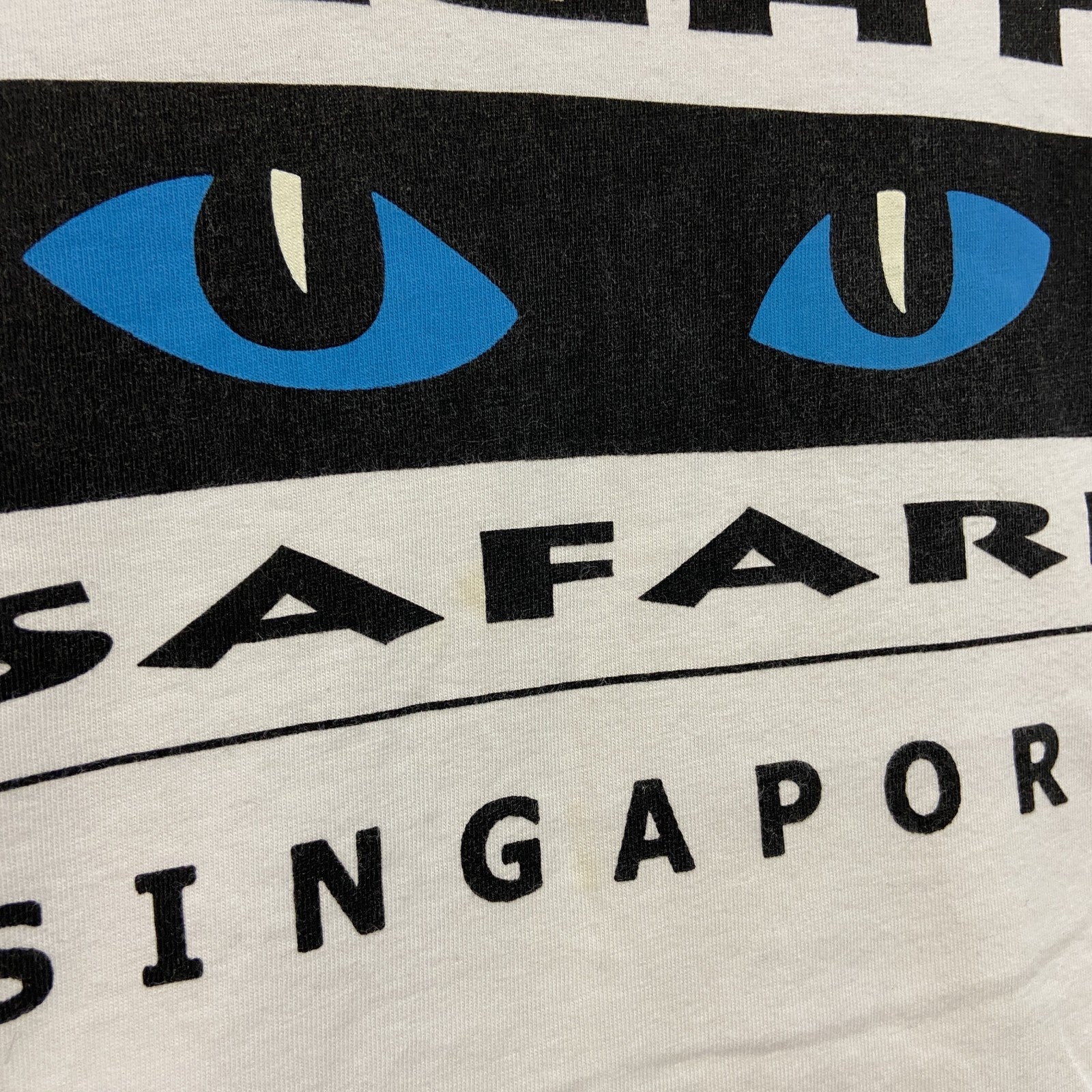 SINGAPORE NIGHT SAFARI　シンガポール ナイトサファリ　半袖プリントTシャツ　サファリパーク　ホワイト　Mサイズ