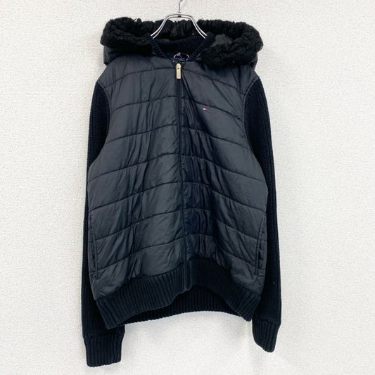 TOMMY HILFIGER　トミーヒルフィガー　ニット切替中綿ジャケット　黒　ブラック　XLサイズ