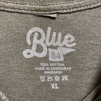 古着 used　Blue84　半袖プリントロゴＴシャツ　カーキ　コロラド　ロッキーマウンテン　クルーネック　レトロ　XLサイズ