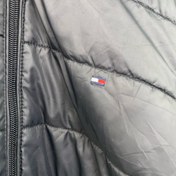 TOMMY HILFIGER　トミーヒルフィガー　ニット切替中綿ジャケット　黒　ブラック　XLサイズ