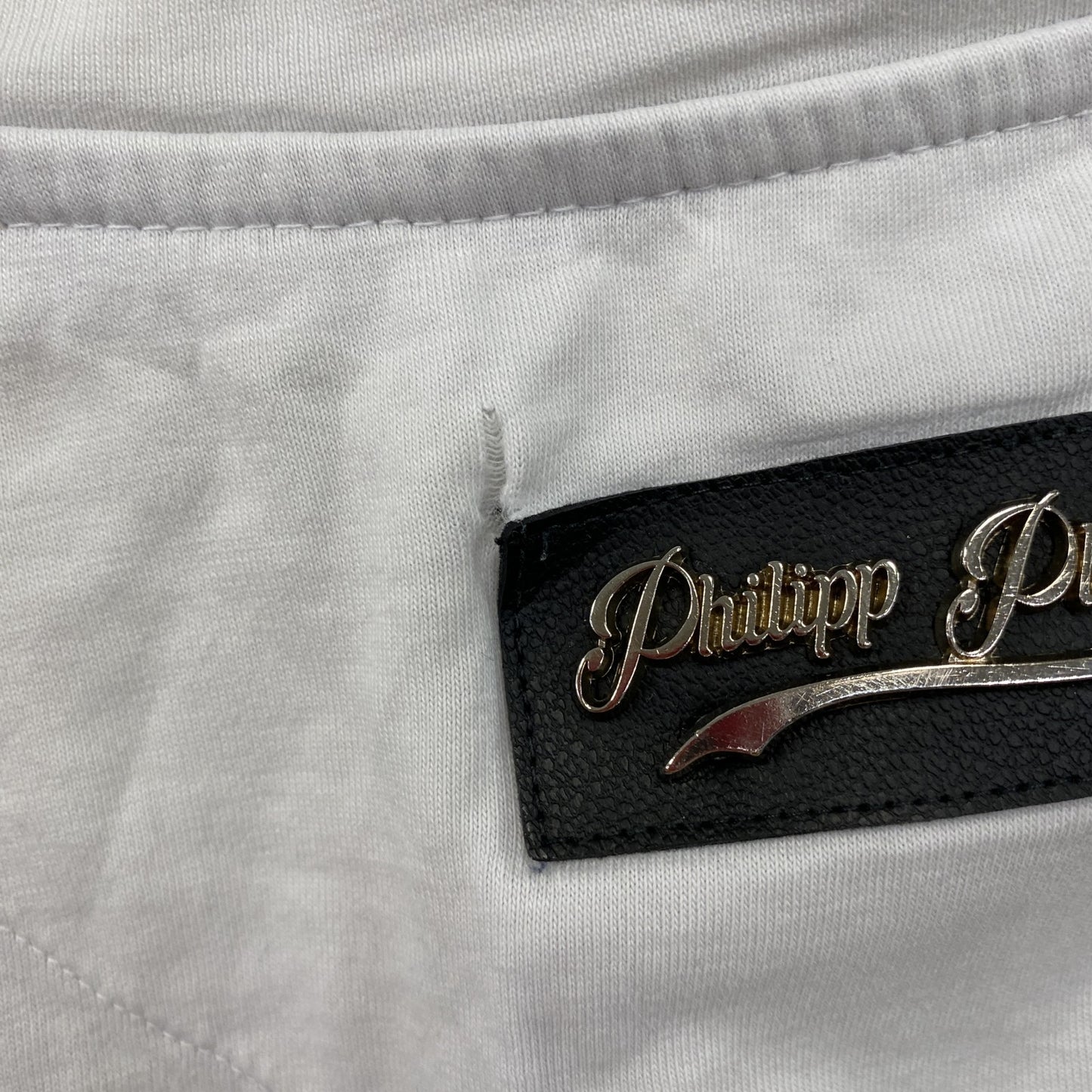 Philipp Plein　フィリッププレイン　半袖プリントTシャツ　骸骨　スカル　白　ホワイト　2XLサイズ