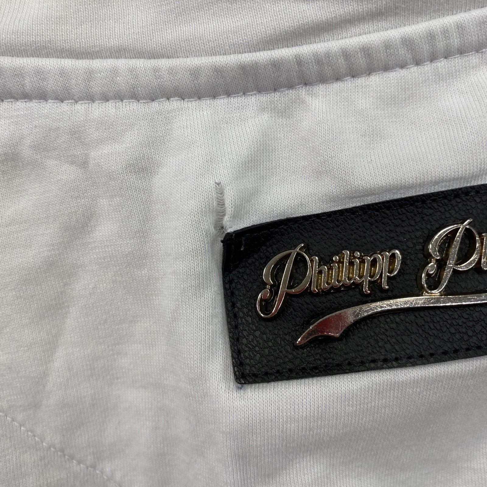 Philipp Plein　フィリッププレイン　半袖プリントTシャツ　骸骨　スカル　白　ホワイト　2XLサイズ
