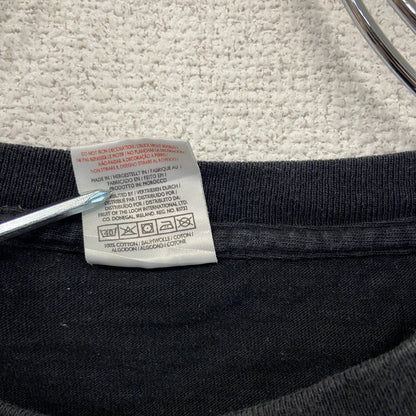 FRUIT OF THE LOOM　フルーツオブザルーム　半袖プリントTシャツ　FICKEN　黒　ブラック　Mサイズ