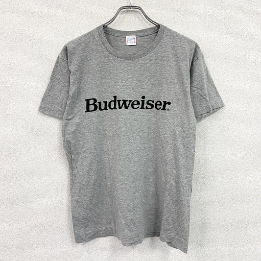 Budweiser　バドワイザー　半袖プリントTシャツ　シングルステッチ　グレー　Lサイズ　
