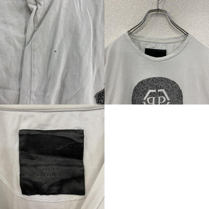 Philipp Plein　フィリッププレイン　半袖プリントTシャツ　骸骨　スカル　白　ホワイト　2XLサイズ