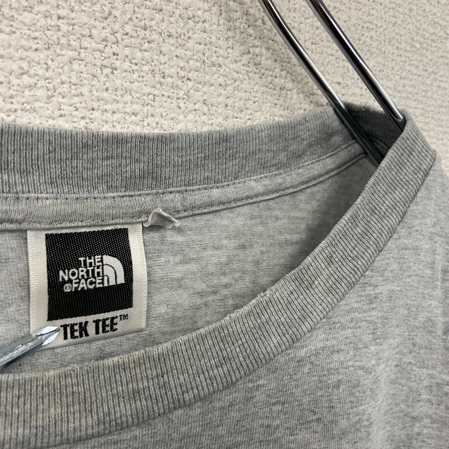 THE NORTH FACE　ザ・ノースフェイス　半袖プリントTシャツ　デカロゴ　灰色　グレー　XLサイズ