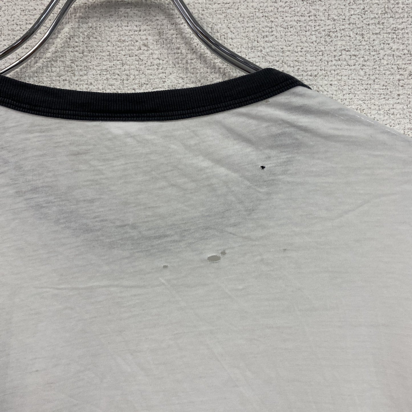 NIKE　ナイキ　半袖プリントTシャツ　リンガーT　白　ホワイト