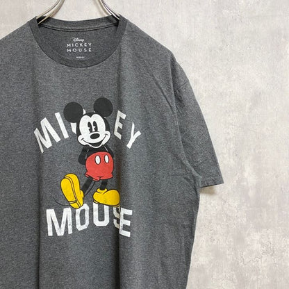 古着 used　Disney ディズニー　ミッキー　Mickey　半袖プリントＴシャツ　クルーネック　オーバーサイズ　XLサイズ