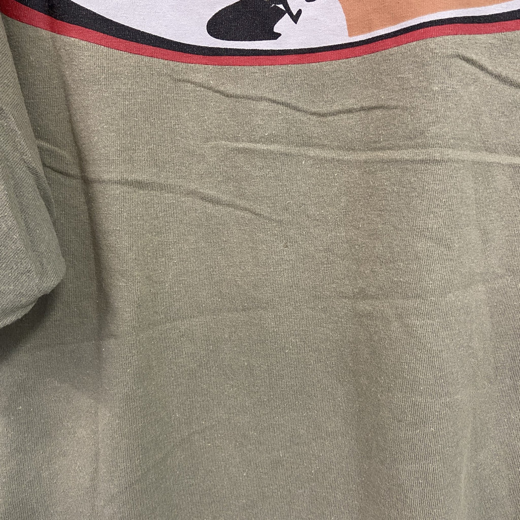 90s～　O'NEILL　オニール　半袖プリントTシャツ　フェード　両面プリント　クルーネック　ヴィンテージ　カーキ　Lサイズ
