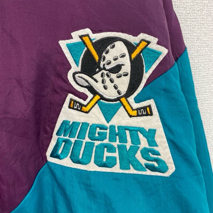 ～90s　Swingster　MIGHTY DUCKS　フルジップジャケット　ヴィンテージ　紫　パープル　Lサイズ