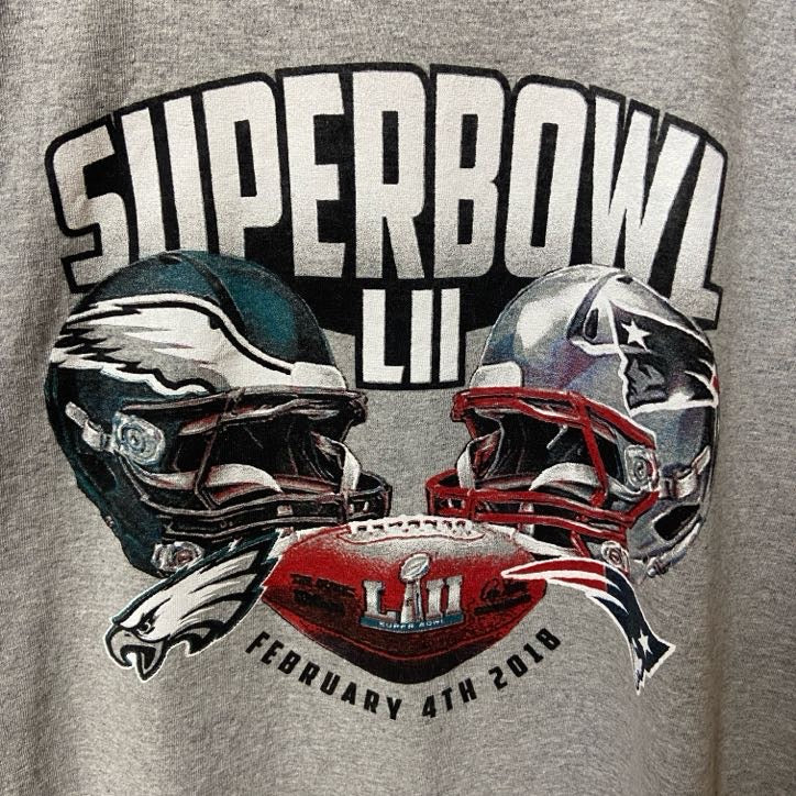 古着 used　GILDAN　ギルダン　NFL　SUPERBOWL　アメフト　半袖プリントクルーネックTシャツ　グレー　XLサイズ