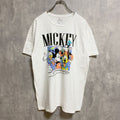 古着 used　Disney ディズニー　ミッキー　Mickey　半袖プリントＴシャツ　白　ホワイト　クルーネック　キャラクター