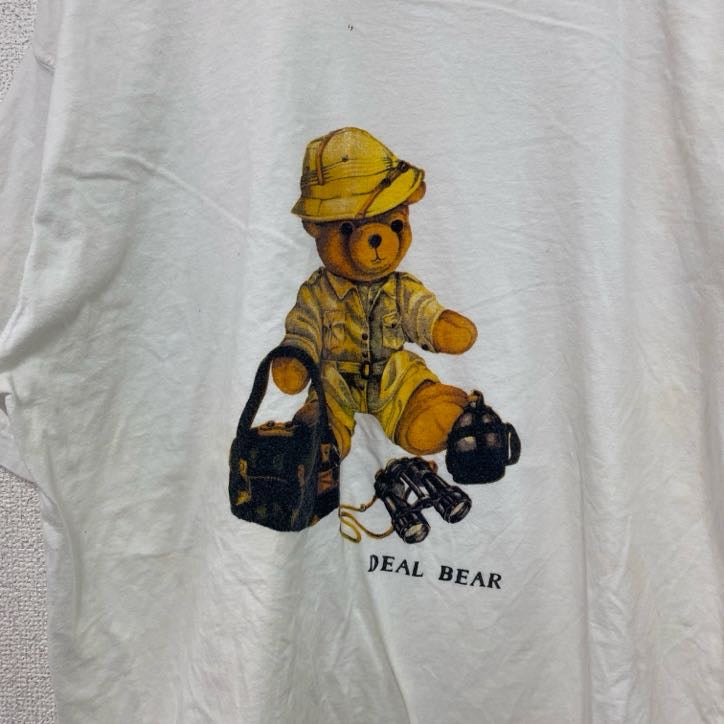 ～00s　Deal Fnt　半袖Tシャツ　DEAL BEAR　テディベア　ヴィンテージ　白　ホワイト　Lサイズ