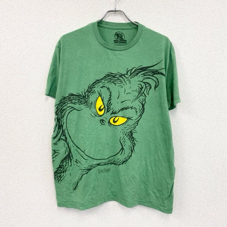 Dr.Seuss　グリンチ　半袖ムービープリントTシャツ　アニメ　緑　グリーン　Lサイズ