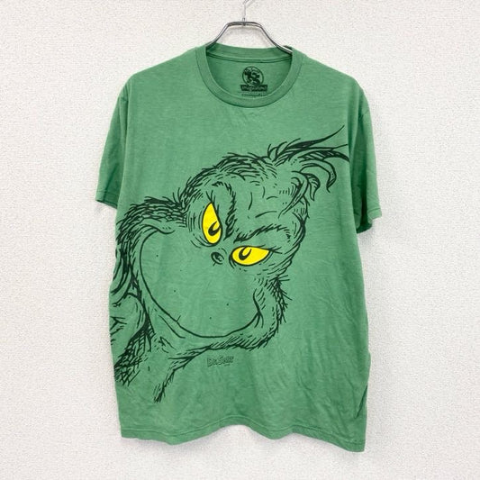 Dr.Seuss　グリンチ　半袖ムービープリントTシャツ　アニメ　緑　グリーン　Lサイズ