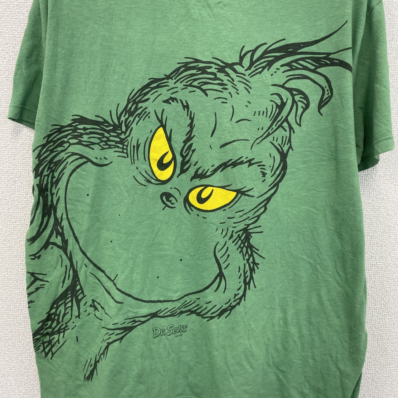 Dr.Seuss　グリンチ　半袖ムービープリントTシャツ　アニメ　緑　グリーン　Lサイズ
