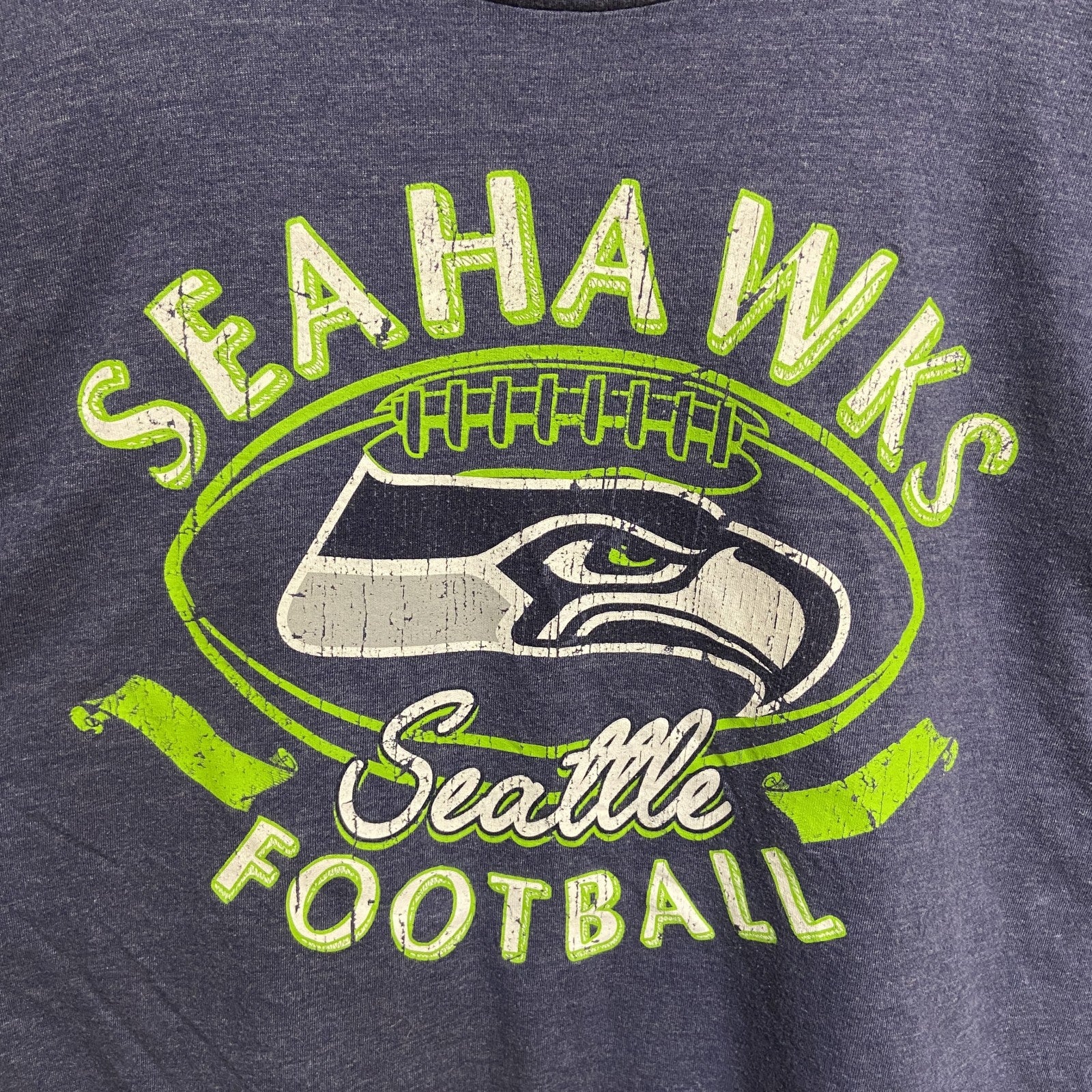 古着 used　NFL　長袖プリントロングTシャツ　エヌエフエル　クルーネック　フットボール　スポーツ　Lサイズ