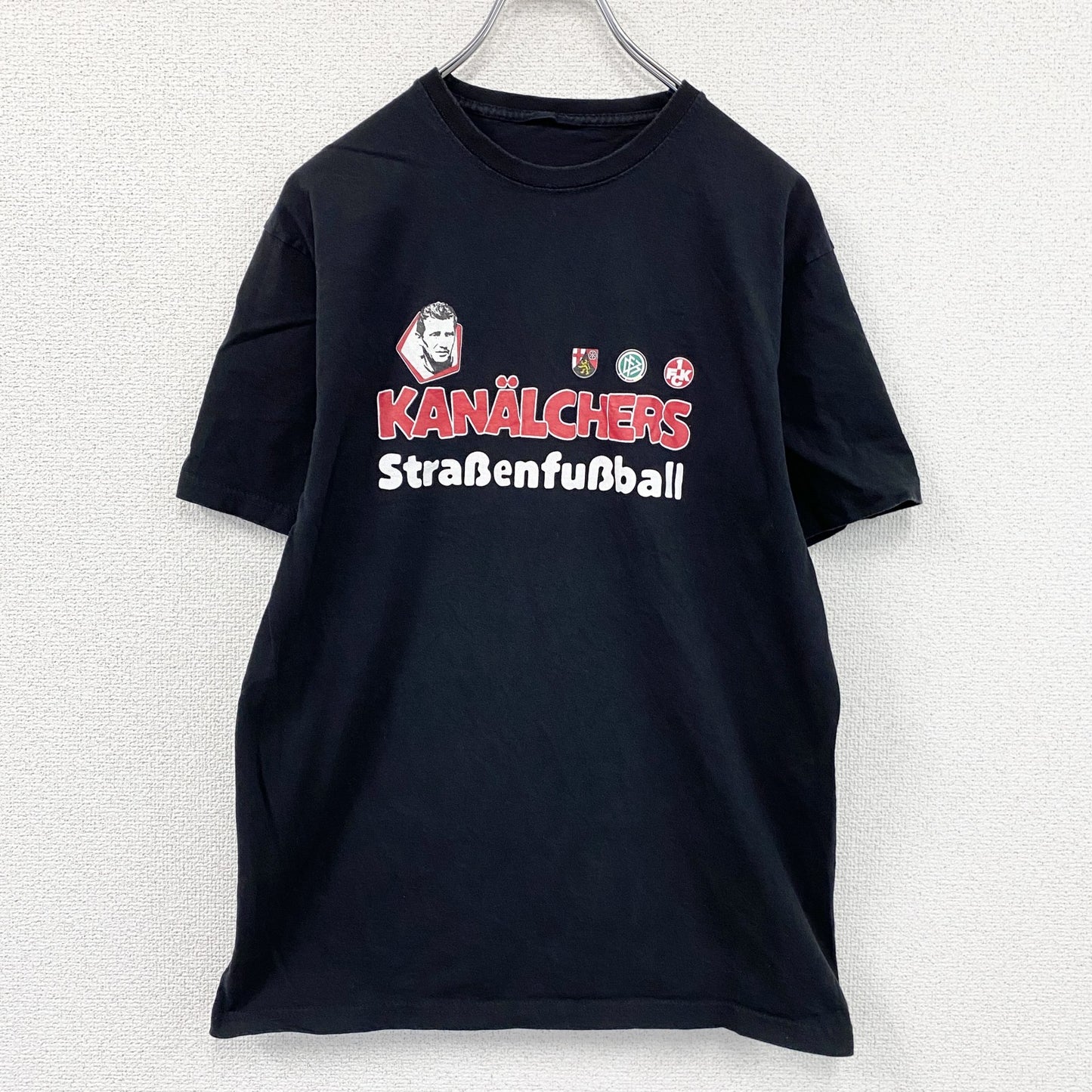 FC KAISERSLAUTERN　カイザースラウテルン　フリッツヴェルター　半袖プリントTシャツ　サッカー　黒　ブラック　