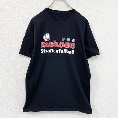 FC KAISERSLAUTERN　カイザースラウテルン　フリッツヴェルター　半袖プリントTシャツ　サッカー　黒　ブラック　
