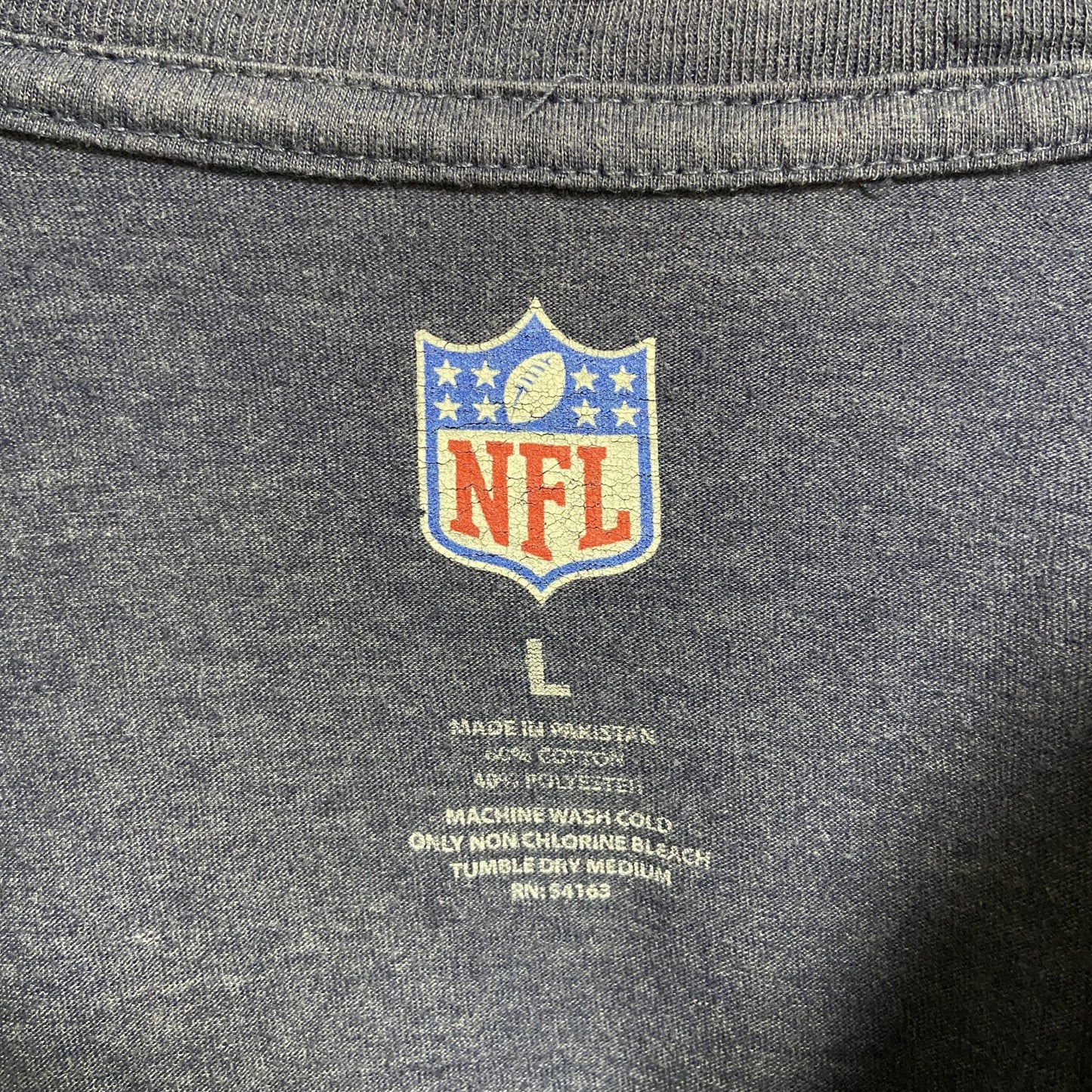 古着 used　NFL　長袖プリントロングTシャツ　エヌエフエル　クルーネック　フットボール　スポーツ　Lサイズ