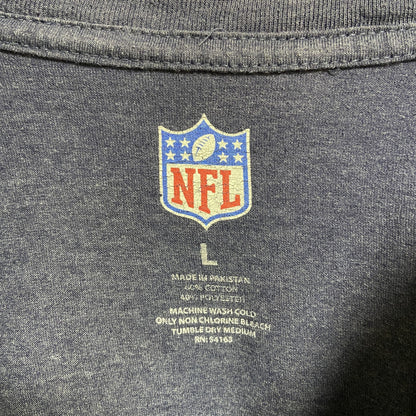 古着 used　NFL　長袖プリントロングTシャツ　エヌエフエル　クルーネック　フットボール　スポーツ　Lサイズ