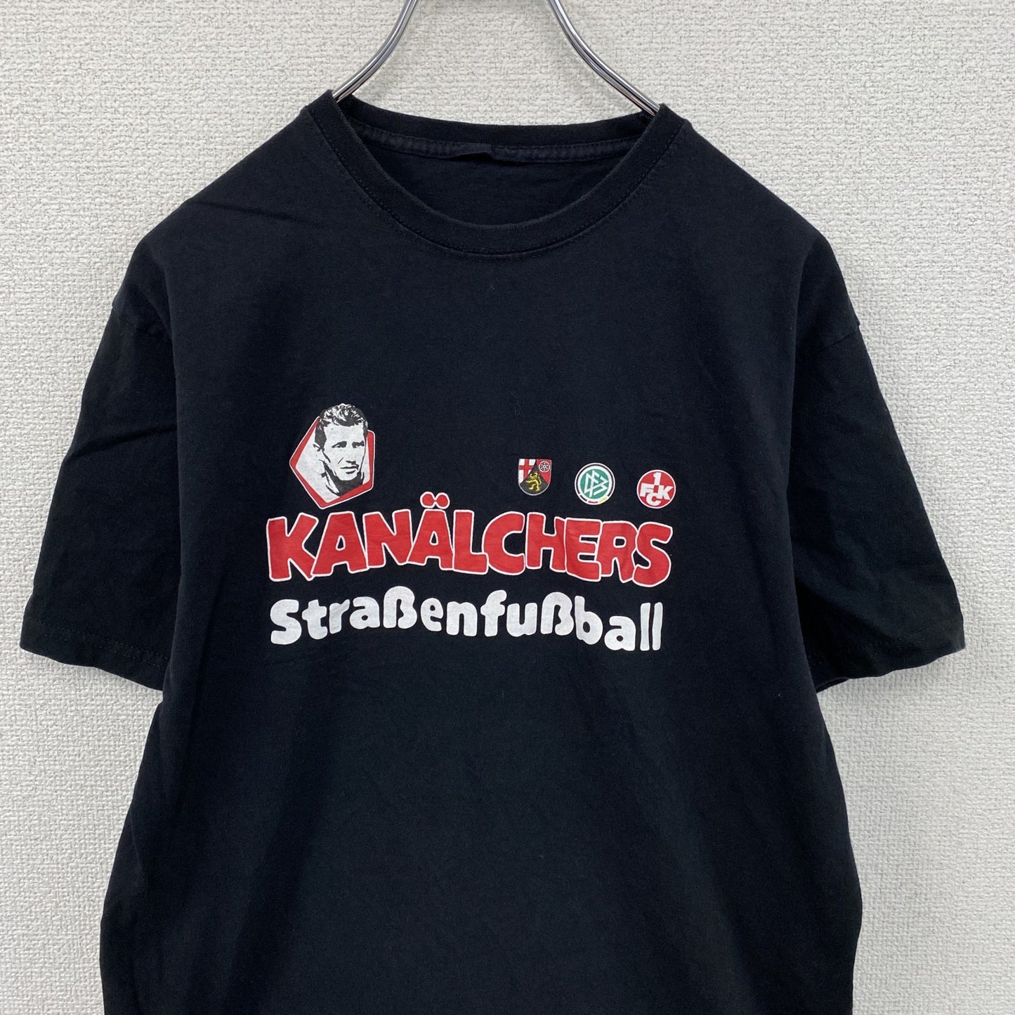 FC KAISERSLAUTERN　カイザースラウテルン　フリッツヴェルター　半袖プリントTシャツ　サッカー　黒　ブラック　