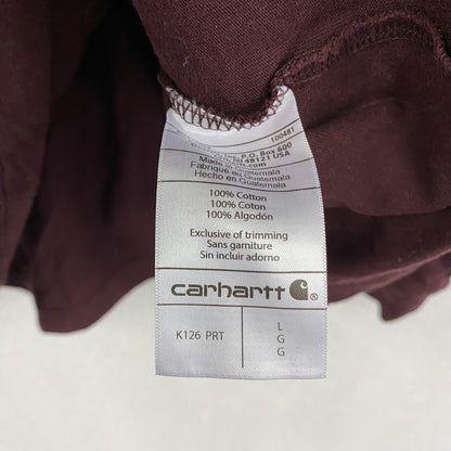 Carhartt　カーハート　長袖Tシャツ/ロンT　ポケット付き　ボルドー　Lサイズ