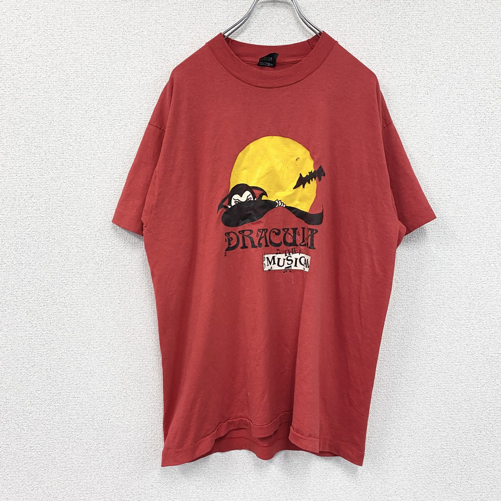 80s　SCREENSTARS　半袖プリントTシャツ　ヴィンテージ　シングルステッチ　赤　レッド　XLサイズ