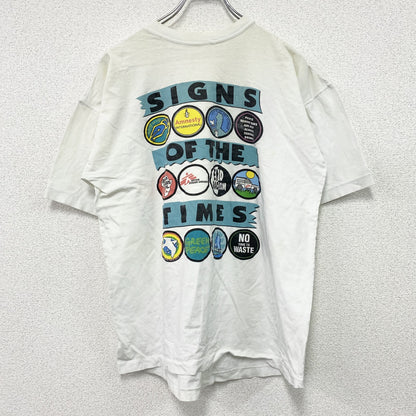 90s～　半袖Tシャツ　Sign of the times　シンボルマーク　シングルステッチ　ヴィンテージ　ホワイト