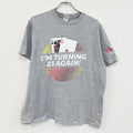 GILDAN　ギルダン　半袖両面プリントTシャツ　トランプ　スート　両面プリント　灰色　グレー　XLサイズ