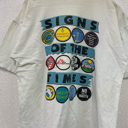 90s～　半袖Tシャツ　Sign of the times　シンボルマーク　シングルステッチ　ヴィンテージ　ホワイト