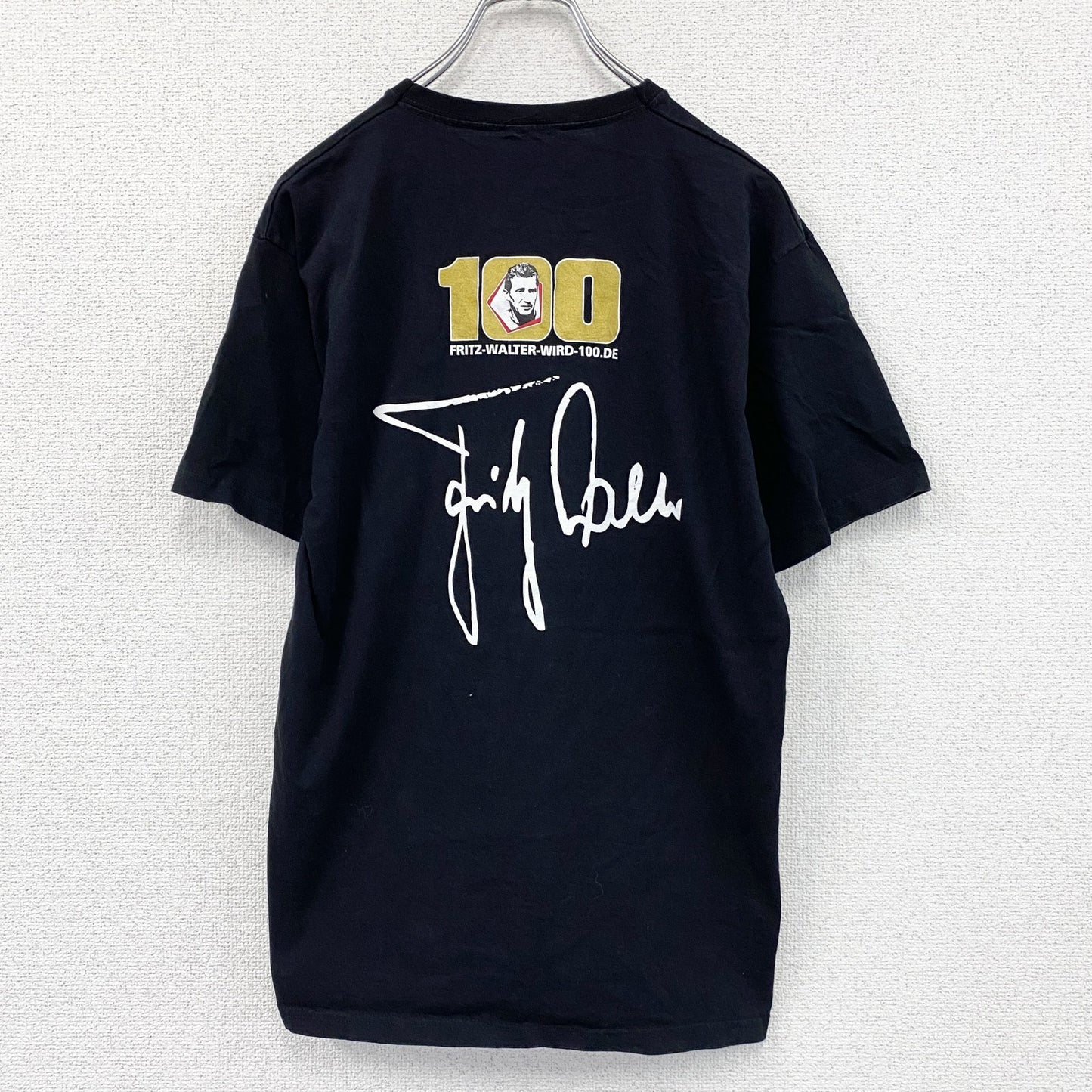FC KAISERSLAUTERN　カイザースラウテルン　フリッツヴェルター　半袖プリントTシャツ　サッカー　黒　ブラック　