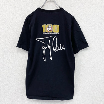 FC KAISERSLAUTERN　カイザースラウテルン　フリッツヴェルター　半袖プリントTシャツ　サッカー　黒　ブラック　