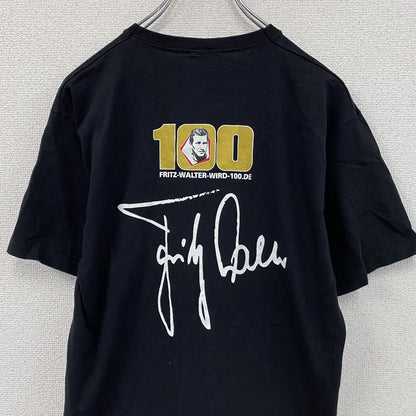 FC KAISERSLAUTERN　カイザースラウテルン　フリッツヴェルター　半袖プリントTシャツ　サッカー　黒　ブラック　