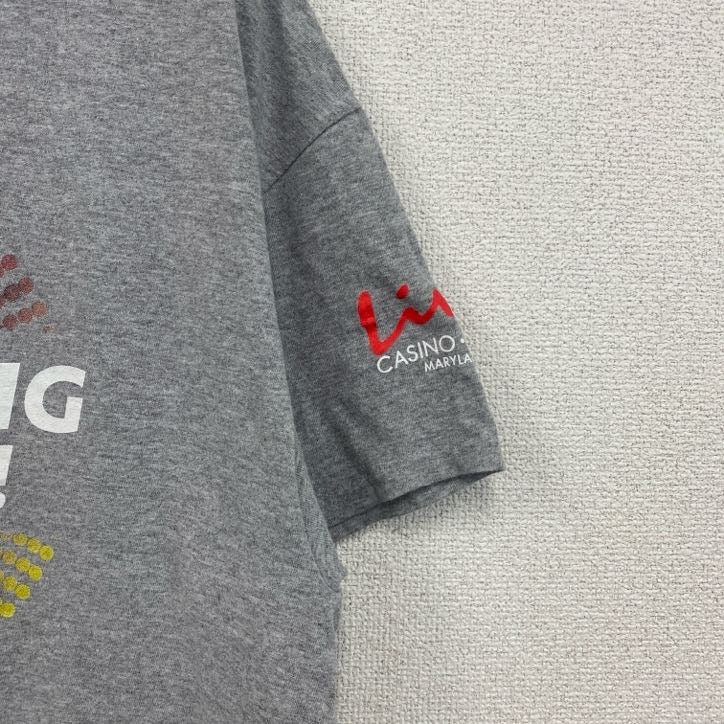 GILDAN　ギルダン　半袖両面プリントTシャツ　トランプ　スート　両面プリント　灰色　グレー　XLサイズ