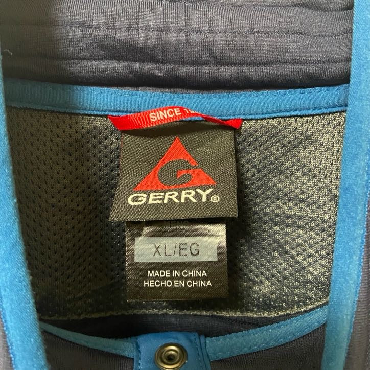 古着 used　GERRY ジェリー　長袖ハーフボタンプルオーバー　ハイネック　ネイビー　ビックシルエット　XLサイズ