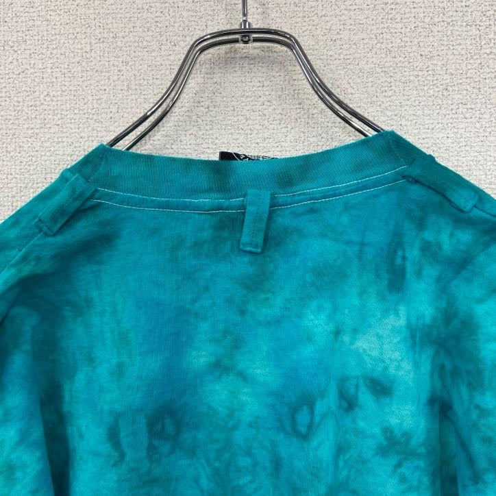 90s　wild west　半袖プリントTシャツ　ヴィンテージ　タイダイ　水色　エメラルドブルー　XLサイズ
