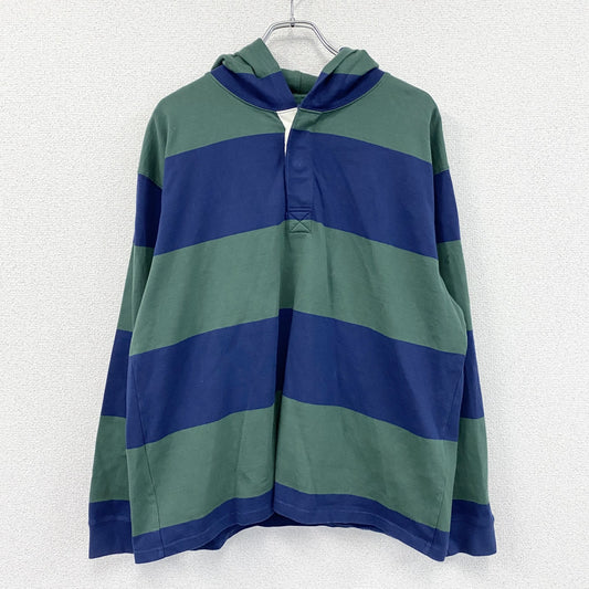Levi's　リーバイス　GOLD TAB　CLUB RUGBYスウェットシャツ　ボーダー柄　グリーン　ネイビー　Mサイズ