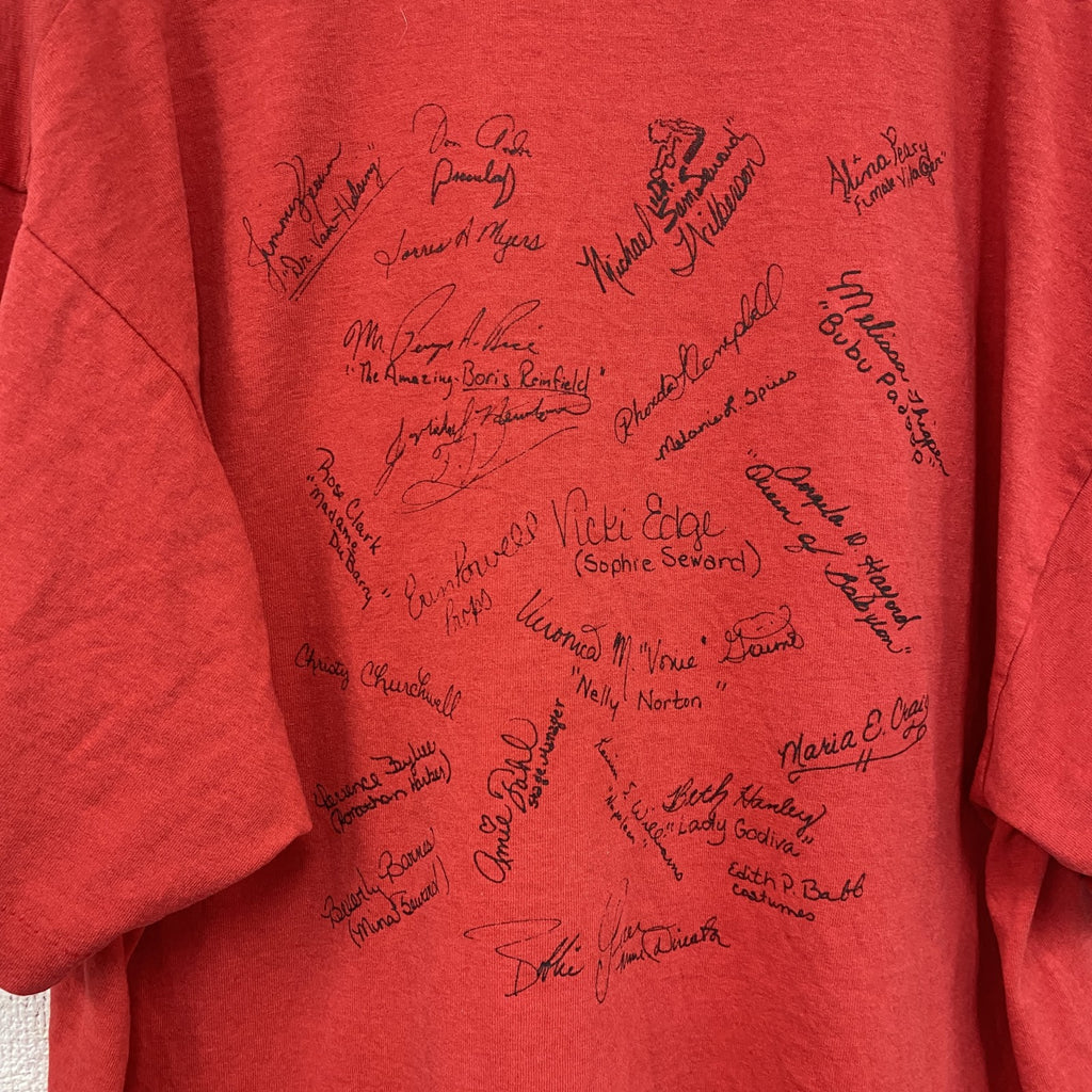 80s　SCREENSTARS　半袖プリントTシャツ　ヴィンテージ　シングルステッチ　赤　レッド　XLサイズ