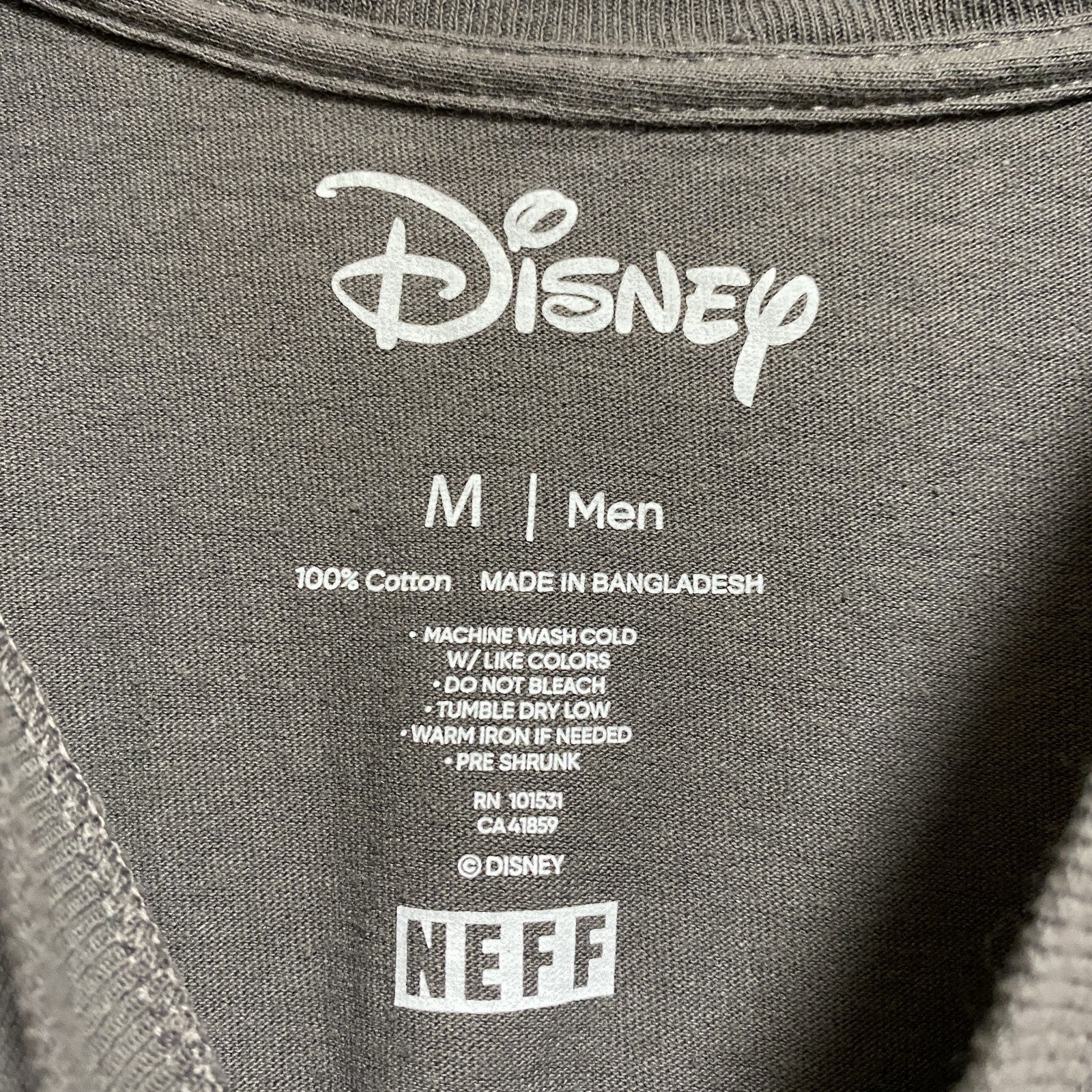 古着 used　Disney　ディズニー　NEFF　ネフ　半袖プリントＴシャツ　グレー　Mickey　ミッキー　メンズ　レディース